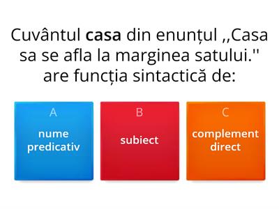 Funcțiile sintactice ale substantivului