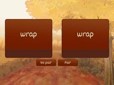 Silent Letters Pair or No Pair Game