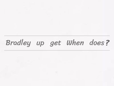 Present simple: Wh- questions (Correct order)