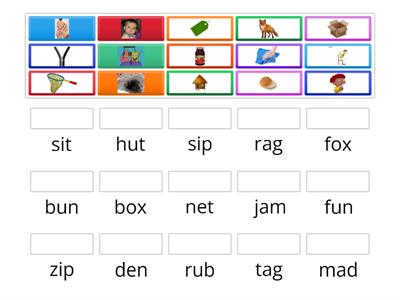  CVC PICTURE MATCH Set 1 (BY Mrs. Naeem K-107)