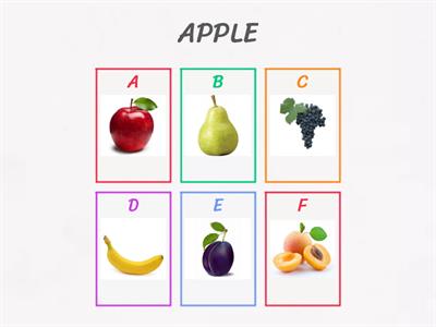 FRUIT and VEGETABLES