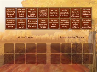 Main and Subordinate Clauses