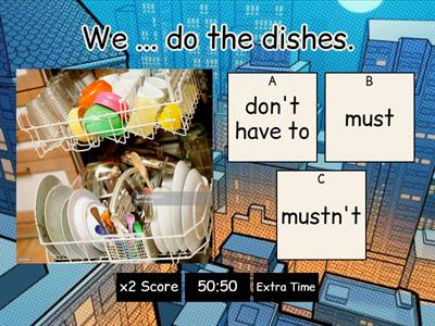 Must / Mustn't / Have to / Don't have to