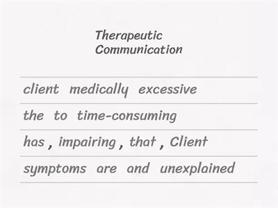 MH: Somatic Disorders - Complete the sentence