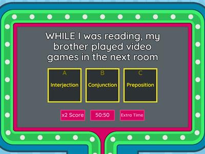 Conjunctions, Interjections, and Prepositions