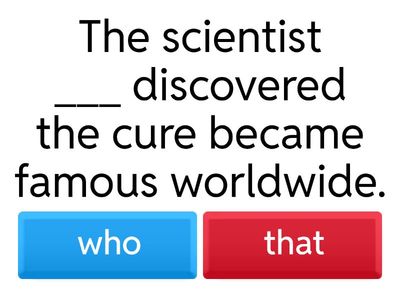 K29 - RELATIVE PRONOUNS - WHO - THAT