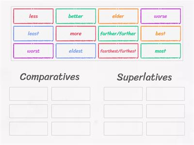 Irregular Adjectives - Comparatives and Superlatives (2)