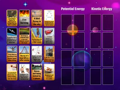 Potential or Kinetic Energy Sort