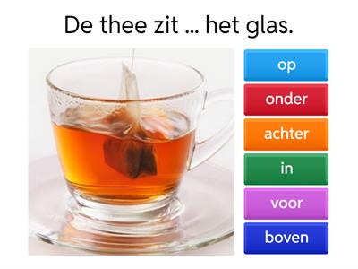 Prepositions - voorzetsels