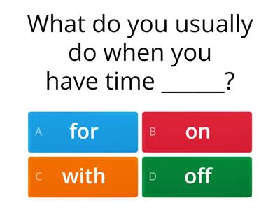 1 Speakout pre int U1 Lexis Revision Prepositions