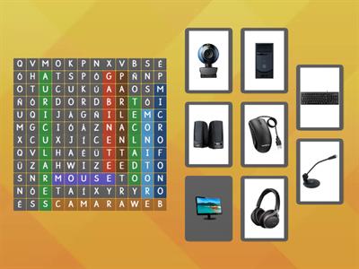 Sopa de Letras "Partes de la computadora"