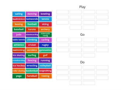 Solutions Elementary Unit 8A Sports and hobbies (play, do, go)