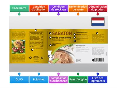 Lecture d'étiquetage alimentaire