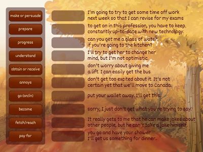  Get 5, phrasal verbs