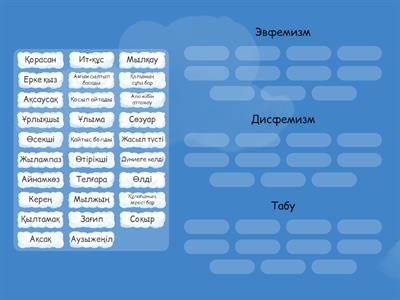  Эвфемизм, дисфемизм, табу сөздер