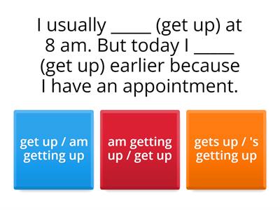 Simple Present vs Present Continuous