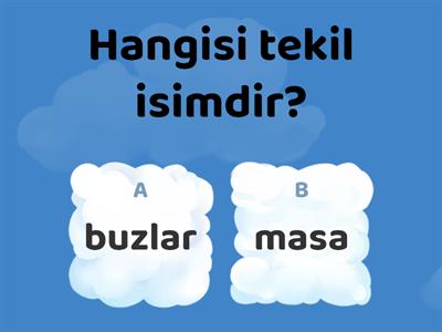 Tekil ve Çoğul İsimler 1.Sınıf