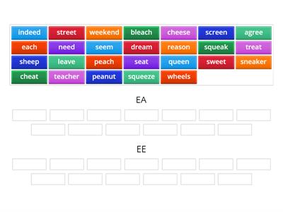 EA and EE Words
