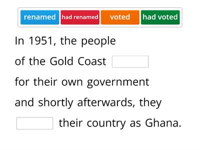 fill the blanks with the correct past tenses 