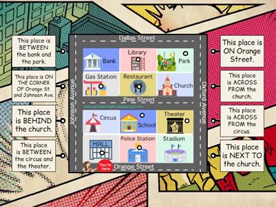 Prepositions of place and Directions