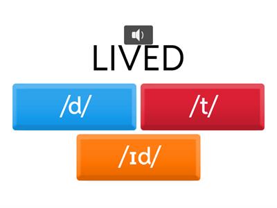 REGULAR VERBS PRONUNCIATION. Listen and write the verbs at the right columns.