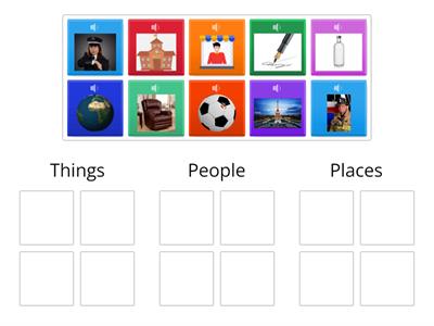 Noun sorting activity