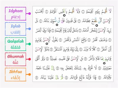 Tajweed -Surat Al-Qyamah 1:19