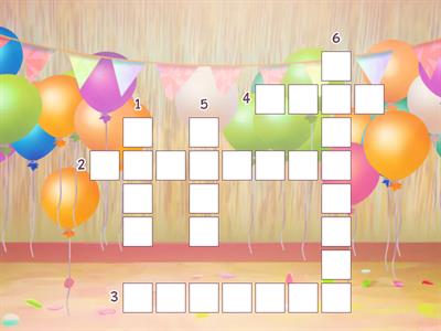 Кроссворд Birthday party 4 кл 9 юнит