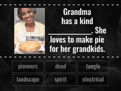 Seed by Seed (johnny appleseed) vocab