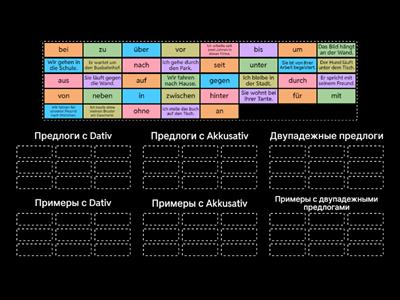 Предлоги с Dativ и Akkusativ