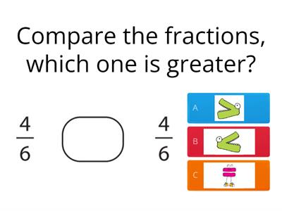 Comparing Fractions with common denominators