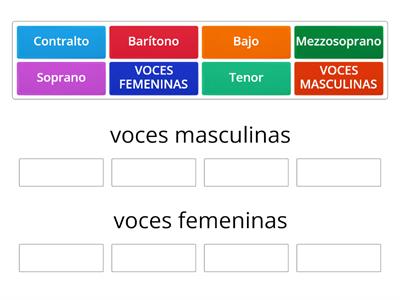 CLASIFICACIÓN DE VOCES 