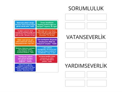 AHLAKİ D. (SORUMLULUK, VATANSEVERLİK, YARDIMSEVERLİK)