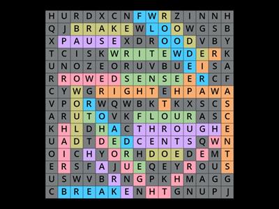 homophone wordsearch