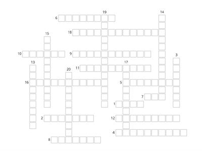 crossword about vocabulary for Ignacio's test