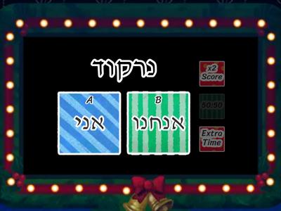 אני ואנחנו בזמן עתיד