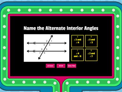 Parallel lines cut by a transversal