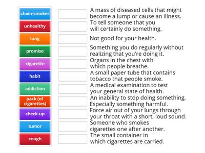 Match the Word to its Definition