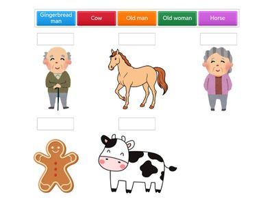 Gingerbread Man. Match the characters!