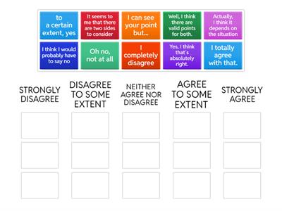 AGREEING AND DISAGREEING
