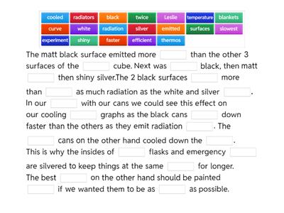 Leslie Cube Required Practical