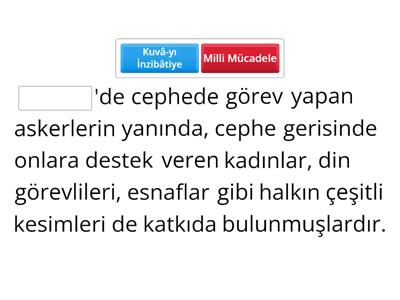 MİLLİ MÜCADELE (KAHRAMANLARI) 10