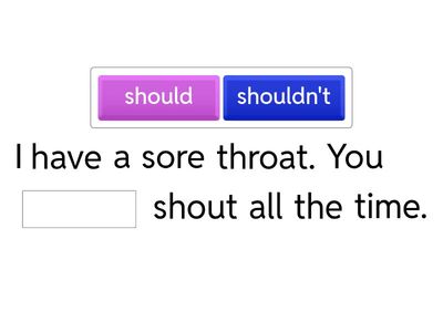 SO Elementary U11.1 Should/shouldn't