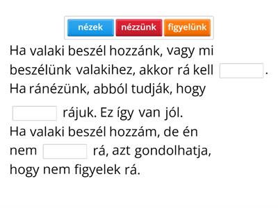 Szemkontaktus - szociális történet feladat