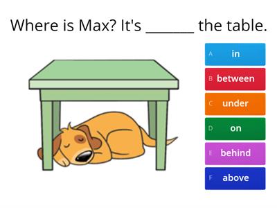 A1: Prepositions of place 