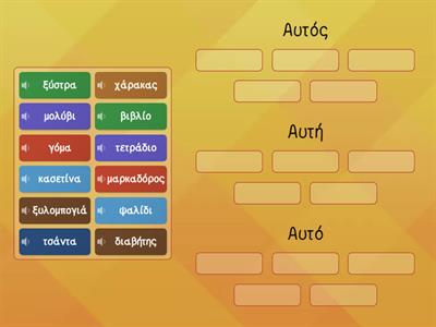 5. Αυτός, -ή, -ό και άρθρα - Πράγματα της τσάντας