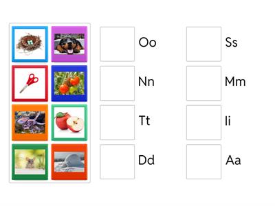 Match-Up: Letters a, m, s, t, p, f, i, n, o, d