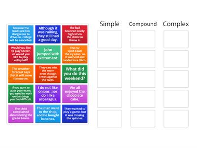 Simple, Compound, or Complex Sentences