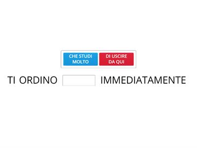 ANALISI DEL PERIODO: SCEGLI LA PROPOSIZIONE OGGETTIVA ADATTA PER COMPLETARE LE FRASI