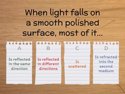 Reflection and Refraction! Baseline